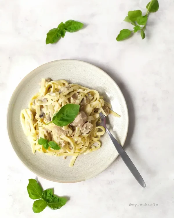 Creamy Forest Pasta- Most loved main course of Lumina Coffee