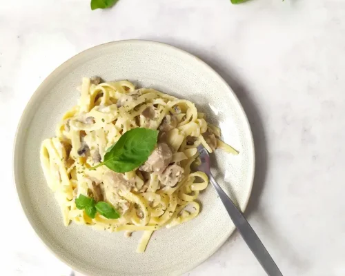 Creamy Forest Pasta- Most loved main course of Lumina Coffee